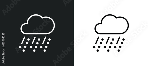 hailstorm icon isolated in white and black colors. hailstorm outline vector icon from weather collection for web, mobile apps and ui.