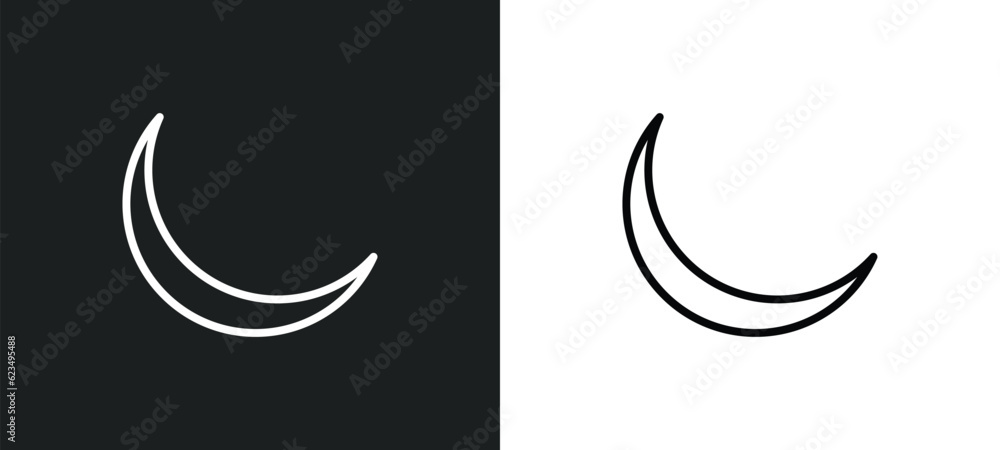 new moon icon isolated in white and black colors. new moon outline vector icon from weather collection for web, mobile apps and ui. new moon icon isolated in white and black colors. new moon outline vector icon from weather collection for web, mobile apps and ui.