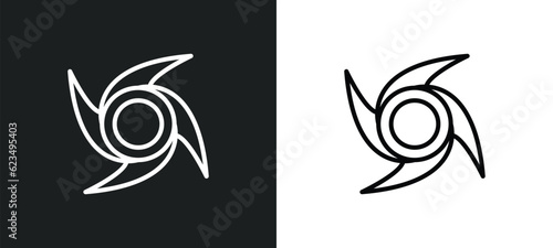 typhoon icon isolated in white and black colors. typhoon outline vector icon from weather collection for web, mobile apps and ui.