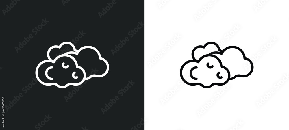 altostratus icon isolated in white and black colors. altostratus outline vector icon from weather collection for web, mobile apps and ui. altostratus icon isolated in white and black colors. altostratus outline vector icon from weather collection for web, mobile apps and ui.