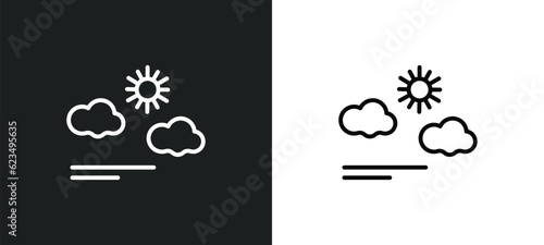 calm icon isolated in white and black colors. calm outline vector icon from weather collection for web, mobile apps and ui.