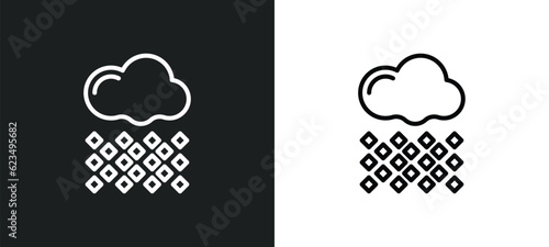 hail icon isolated in white and black colors. hail outline vector icon from weather collection for web, mobile apps and ui.