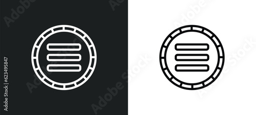 side menu icon isolated in white and black colors. side menu outline vector icon from user interface collection for web, mobile apps and ui.