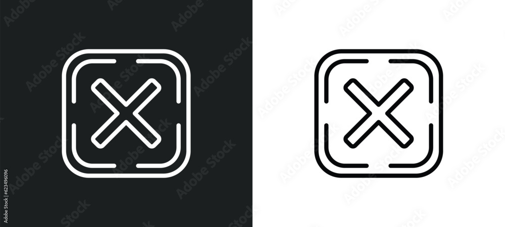 cancel icon isolated in white and black colors. cancel outline vector icon from user interface collection for web, mobile apps and ui. cancel icon isolated in white and black colors. cancel outline vector icon from user interface collection for web, mobile apps and ui.