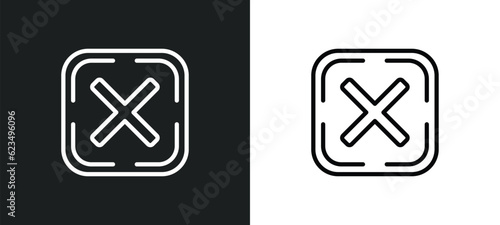 cancel icon isolated in white and black colors. cancel outline vector icon from user interface collection for web, mobile apps and ui.