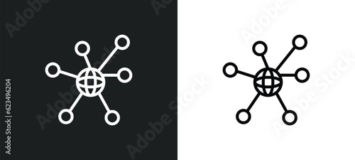 connectivity icon isolated in white and black colors. connectivity outline vector icon from user interface collection for web, mobile apps and ui.
