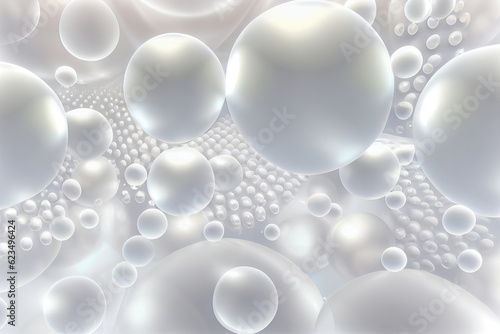 White soft light bubbles pattern of hydrogel balls as conte ,background with bubbles,background of bubbles