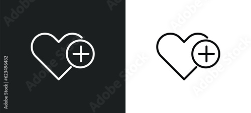 add to favorite icon isolated in white and black colors. add to favorite outline vector icon from user interface collection for web, mobile apps and ui. photo