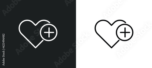 add to favorite icon isolated in white and black colors. add to favorite outline vector icon from user interface collection for web, mobile apps and ui.