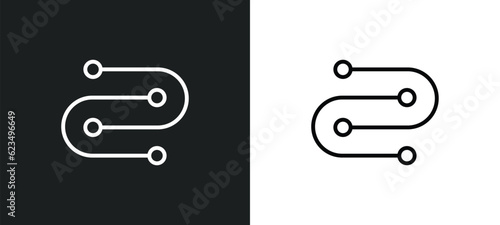 wiring icon isolated in white and black colors. wiring outline vector icon from user interface collection for web, mobile apps and ui.