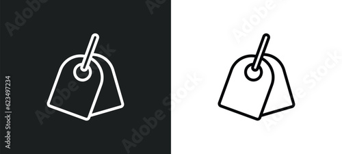 labels icon isolated in white and black colors. labels outline vector icon from user interface collection for web, mobile apps and ui.
