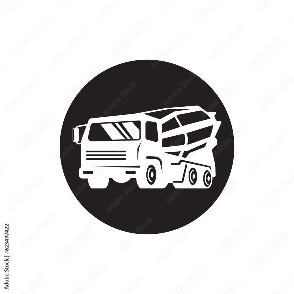 Concrete Mixer Truck Construction Logo Vector Template Concrete Mixer Truck Construction Logo Vector Template