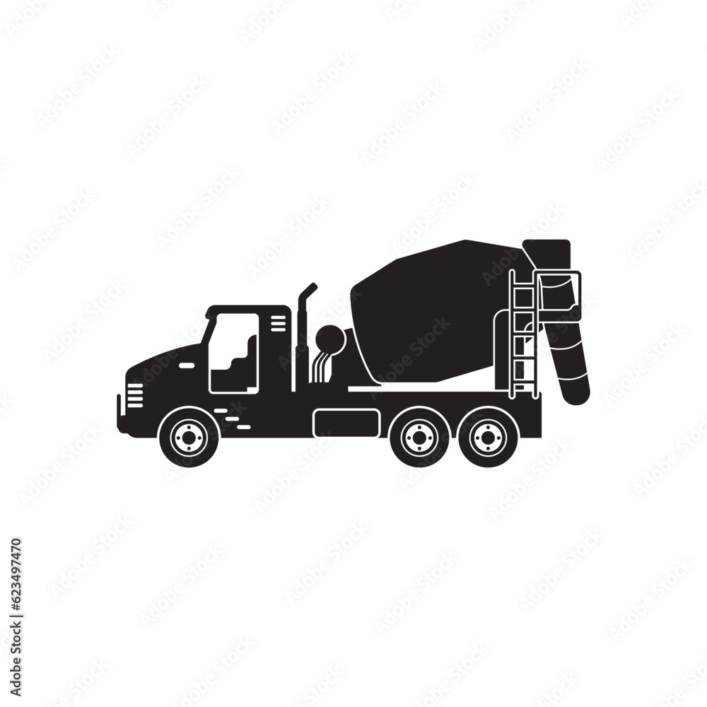 Concrete Mixer Truck Construction Logo Vector Template Concrete Mixer Truck Construction Logo Vector Template