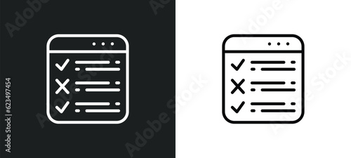 task list icon isolated in white and black colors. task list outline vector icon from user interface collection for web, mobile apps and ui.