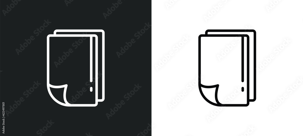white paper icon isolated in white and black colors. white paper outline vector icon from user interface collection for web, mobile apps and ui. white paper icon isolated in white and black colors. white paper outline vector icon from user interface collection for web, mobile apps and ui.