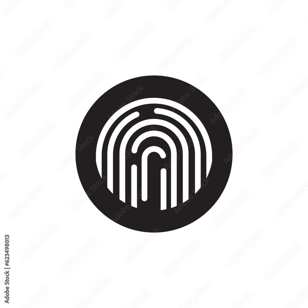 Fingerprint logo icon,vector design illustration template. Fingerprint logo icon,vector design illustration template.