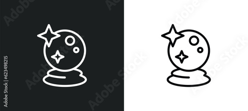 psychic icon isolated in white and black colors. psychic outline vector icon from user interface collection for web, mobile apps and ui.