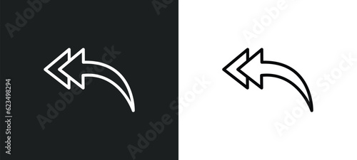turn left only icon isolated in white and black colors. turn left only outline vector icon from user interface collection for web, mobile apps and ui.