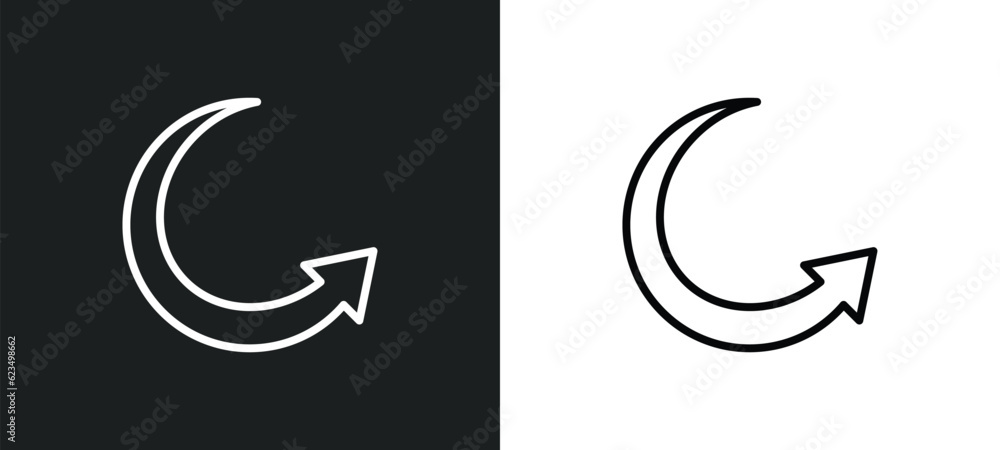 circular arrow icon isolated in white and black colors. circular arrow outline vector icon from user interface collection for web, mobile apps and ui. circular arrow icon isolated in white and black colors. circular arrow outline vector icon from user interface collection for web, mobile apps and ui.