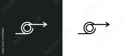 loop arrow icon isolated in white and black colors. loop arrow outline vector icon from user interface collection for web, mobile apps and ui.