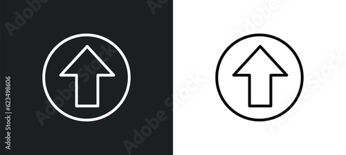 up arrow fold button icon isolated in white and black colors. up arrow fold button outline vector icon from user interface collection for web, mobile apps and ui.