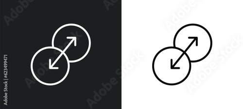 transition icon isolated in white and black colors. transition outline vector icon from transport collection for web, mobile apps and ui.