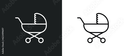 babysitter icon isolated in white and black colors. babysitter outline vector icon from transport collection for web, mobile apps and ui.