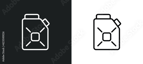 gasoline icon isolated in white and black colors. gasoline outline vector icon from traffic signs collection for web, mobile apps and ui.