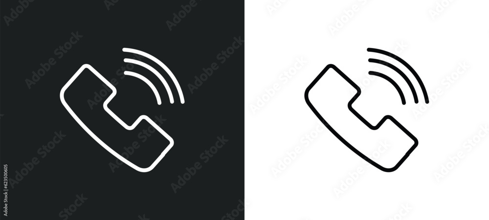 ringing icon isolated in white and black colors. ringing outline vector icon from tools and utensils collection for web, mobile apps and ui. ringing icon isolated in white and black colors. ringing outline vector icon from tools and utensils collection for web, mobile apps and ui.