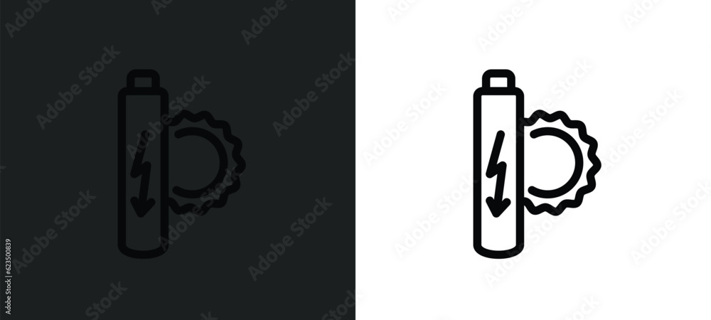 Fototapeta premium solar battery icon isolated in white and black colors. solar battery outline vector icon from technology collection for web, mobile apps and ui.