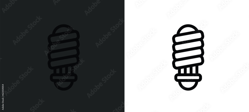 led lamp icon isolated in white and black colors. led lamp outline vector icon from technology collection for web, mobile apps and ui.