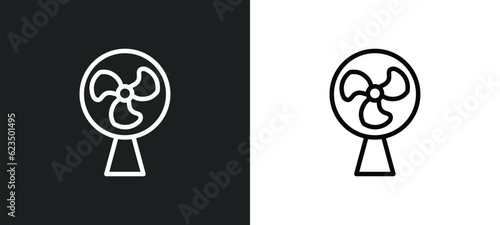 ventilator icon isolated in white and black colors. ventilator outline vector icon from technology collection for web, mobile apps and ui.
