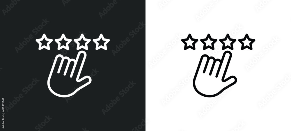 Obraz premium rate icon isolated in white and black colors. rate outline vector icon from success collection for web, mobile apps and ui.