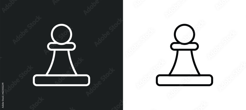 pawn icon isolated in white and black colors. pawn outline vector icon from success collection for web, mobile apps and ui. pawn icon isolated in white and black colors. pawn outline vector icon from success collection for web, mobile apps and ui.