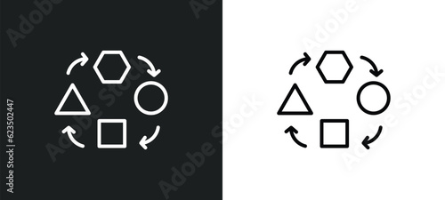 adaptation icon isolated in white and black colors. adaptation outline vector icon from startup stategy and collection for web, mobile apps and ui.