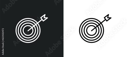 mission icon isolated in white and black colors. mission outline vector icon from startup stategy and collection for web, mobile apps and ui.