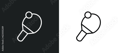 table tennis icon isolated in white and black colors. table tennis outline vector icon from sport collection for web, mobile apps and ui.