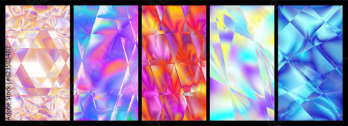 Crystal glass. Diamond abstract backgrounds