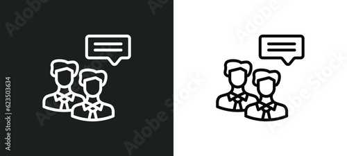 advise icon isolated in white and black colors. advise outline vector icon from social media marketing collection for web, mobile apps and ui.