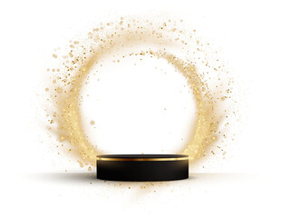 Gold Glitter shiny swirl