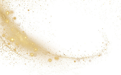 Gold Glitter shiny swirl