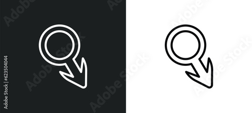 male gender icon isolated in white and black colors. male gender outline vector icon from signs collection for web, mobile apps and ui.