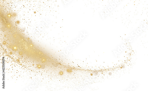 Canvas Print Gold Glitter shiny swirl
