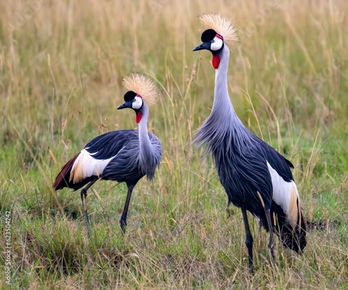 Secretary birds on the Maasai Mara preserve