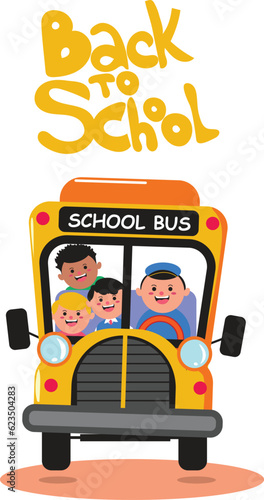 back to school, school bus, kids, riding, education, excitement, cheerful, journey, educational projects, posters, designs, joy, anticipation, academic year, bus, school, back, vector, cartoon, illus
