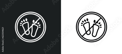 no step icon isolated in white and black colors. no step outline vector icon from signs collection for web, mobile apps and ui.