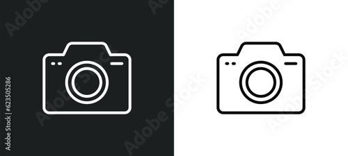 foto icon isolated in white and black colors. foto outline vector icon from shapes collection for web, mobile apps and ui.