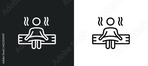 spa room icon isolated in white and black colors. spa room outline vector icon from shapes collection for web, mobile apps and ui.