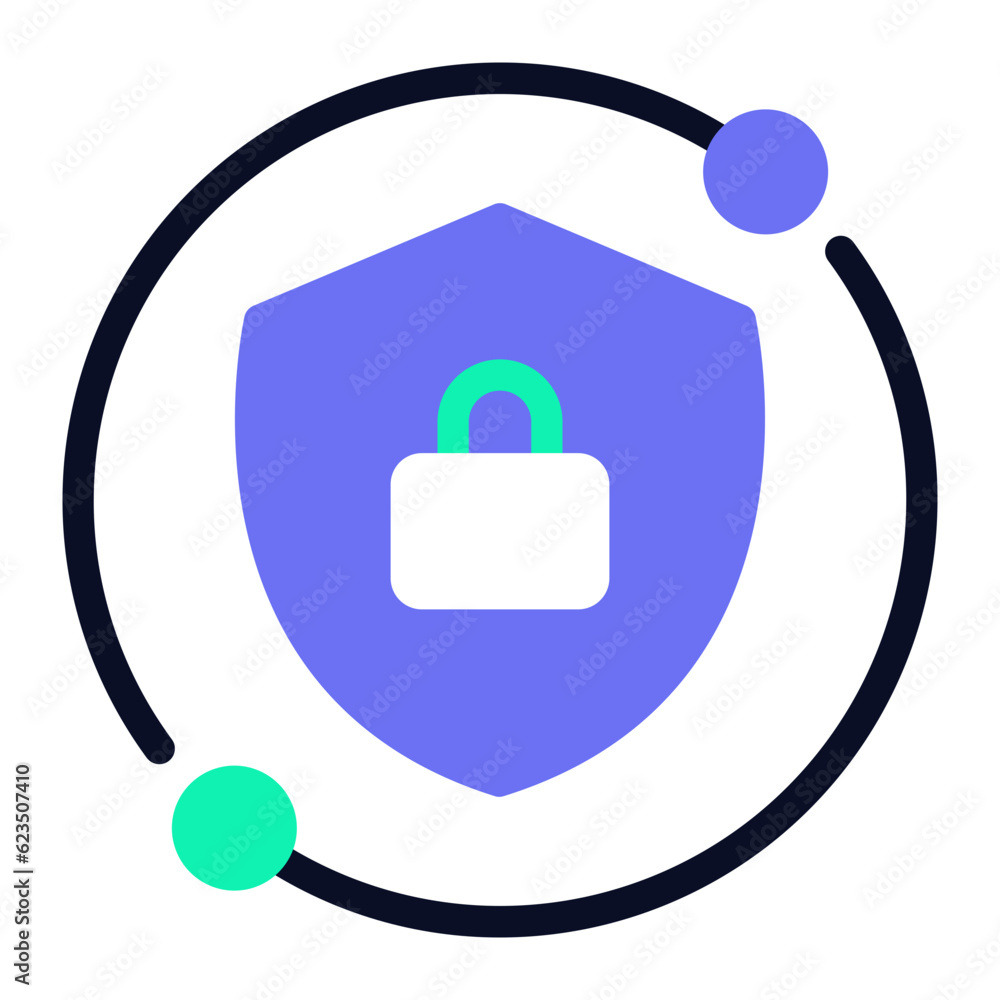 Obraz premium Cyber security Icon Illustration