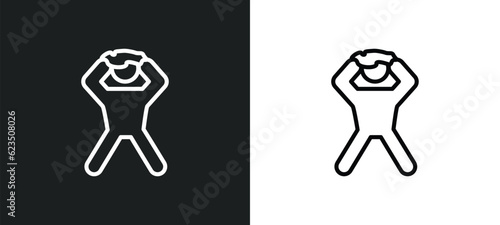 pulling hair icon isolated in white and black colors. pulling hair outline vector icon from people collection for web, mobile apps and ui.